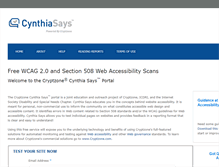 Tablet Screenshot of cynthiasays.com